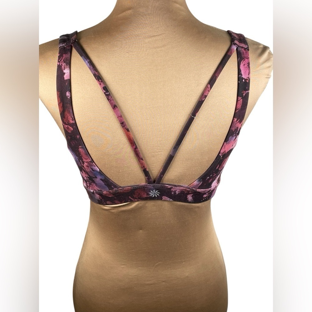 Athleta Exhale Sports Bra A-C Dappled Bloom Multi Floral Size Small - Picture 4 of 7